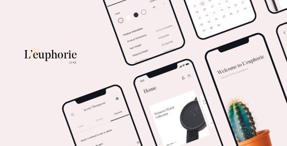 L’euphorie Mobile UI Kit  Ecommerce Design App template