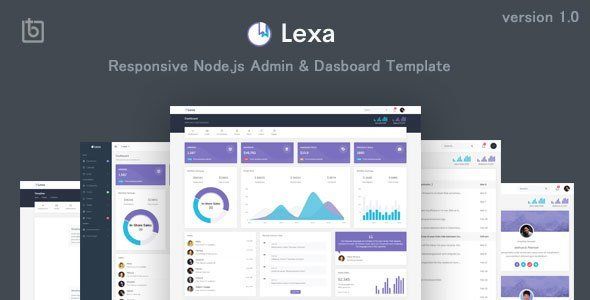 Lexa - Responsive Node.js Admin & Dashboard Template   Design Uikit