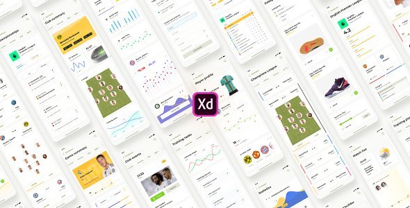 Liga – Soccer mobile app for Adobe XD  Game Design Dashboard