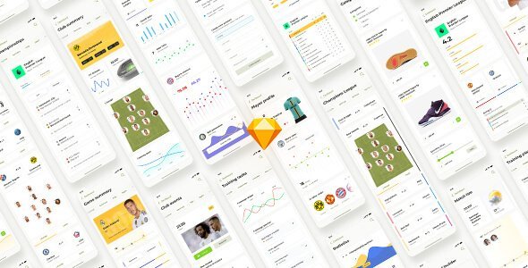Liga – Soccer mobile app for Sketch  Game Design Dashboard