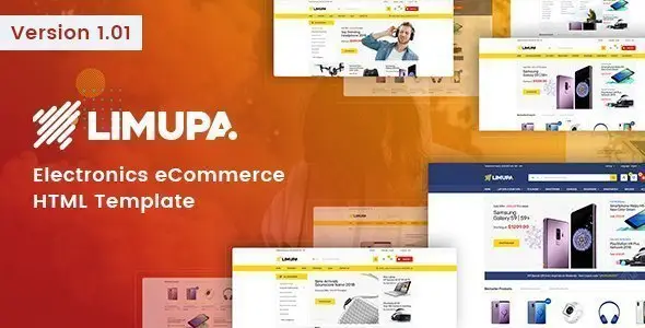 Limupa - Electronics eCommerce HTML Template  Ecommerce Design 