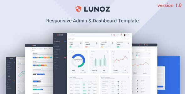 Lunoz - Admin & Dashboard Template   Design Dashboard