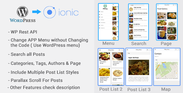 MBlog - Ionic Blog For WordPress Ionic News &amp; Blogging Mobile App template