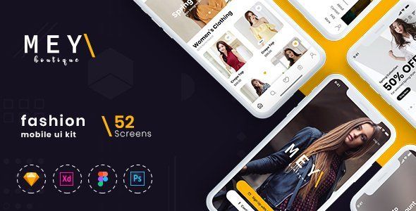 MEYI - Fashion UI kit for Mobile App  Ecommerce Design App template