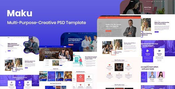 Maku - Multi-Purpose-Creative PSD Template   Design 