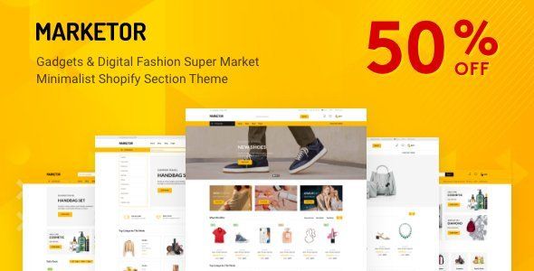 Marketor - Multipurpose Responsive Shopify Theme  Ecommerce Design 