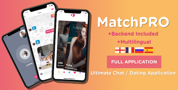 MatchPro - Ultimate Chat / Dating React Native Application React native Chat &amp; Messaging Mobile App template
