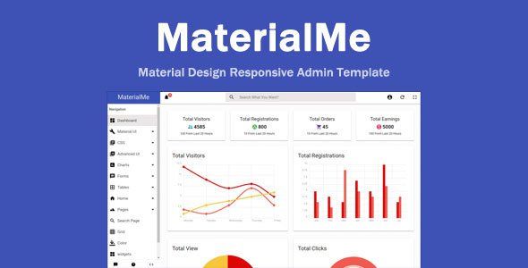 MaterialMe - Material Design Admin Template   Design Dashboard