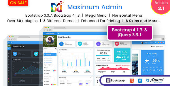 Maximum - Responsive Bootstrap 4 Admin Dashboard UI and WebApp Template   Design Dashboard