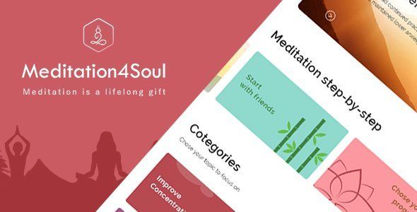 Meditation4Soul - Flutter UI Flutter  Mobile App template