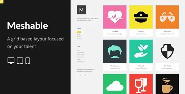 Meshable: A Grid-Based Multi-Purpose Template  News &amp; Blogging Design 