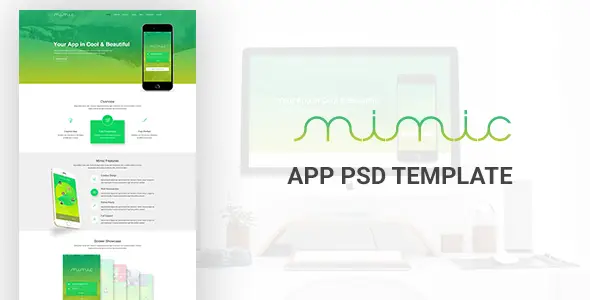 Mimic App PSD Template   Design App template