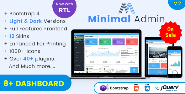 Minimal - Responsive Bootstrap 4 Admin Dashboard & WebApp Templates  Ecommerce Design Dashboard