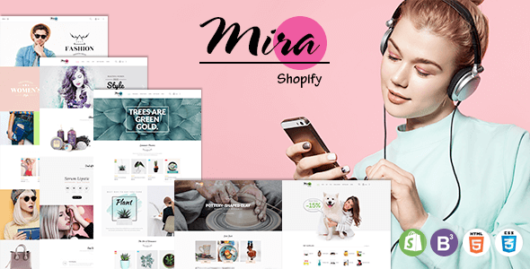 Mira - Accessories Boutique Responsive Sectioned Shopify Theme  Ecommerce Design Uikit