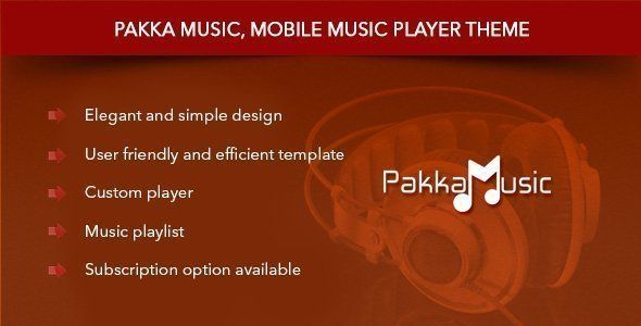 Mobile Music Player Template - Pakka Music Ionic Music &amp; Video streaming Mobile App template