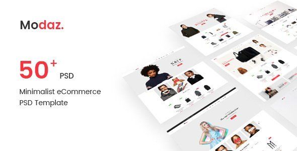 Modaz | Minimalist eCommerce PSD Template  Ecommerce Design 