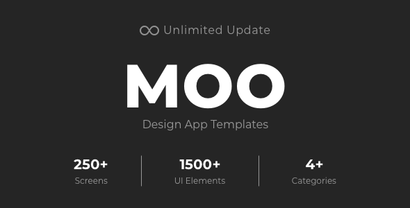 Moo - Mobile App Template - Design UI Kit   Design Uikit