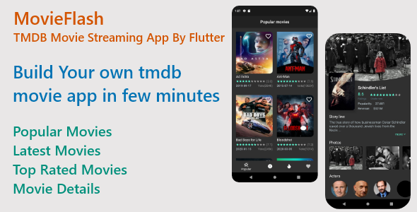 MovieFlash-TMDB Movie Streaming App By Flutter Flutter  Mobile App template
