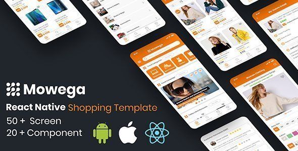 Mowega React Native for E-Commerce Shopping Template React native Ecommerce Mobile App template