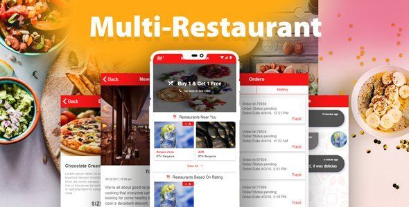 Multi Restaurant App With Firestore Ionic Ecommerce Mobile App template