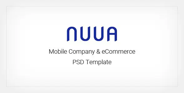 NUUA - Mobile Company and eCommerce PSD Template  Ecommerce Design 