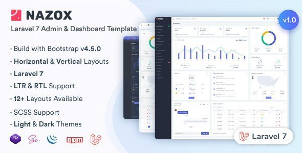 Nazox - Laravel Admin & Dashboard Template   Design Dashboard