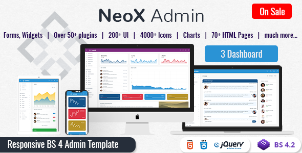NeoX - Responsive Admin Dashboard Template Web Apps   Design Dashboard