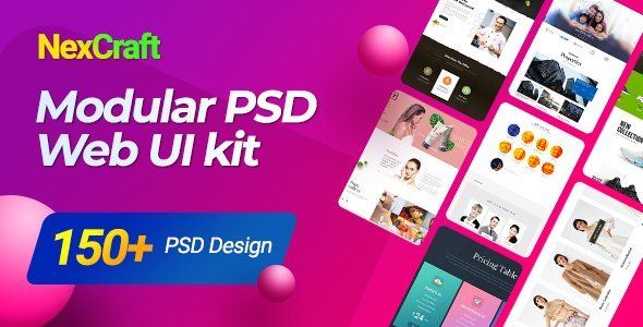 NexCraft | Modular PSD Template and Web UI Kit  Multipurpose Design Uikit