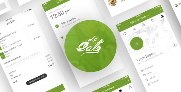 On Demand Food Delivery App Template Ionic Food &amp; Goods Delivery Mobile App template