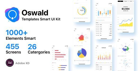 Oswald - Templates Smart UI Kit [Adobe XD]  Multipurpose Design Uikit