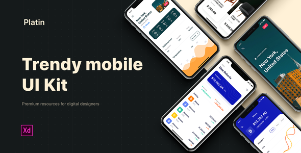 PLATIN - Multipurpose UI Kit for Adobe XD   Design Uikit