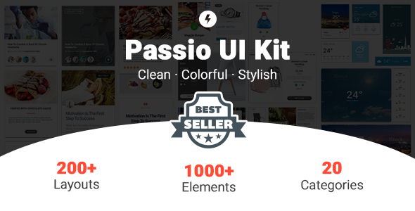 Passio - Huge Layout Collection and UI Kit Library for Web & App Design  Ecommerce Design Uikit