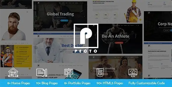 Pecto - Multipurpose HTML5 Template   Design App template