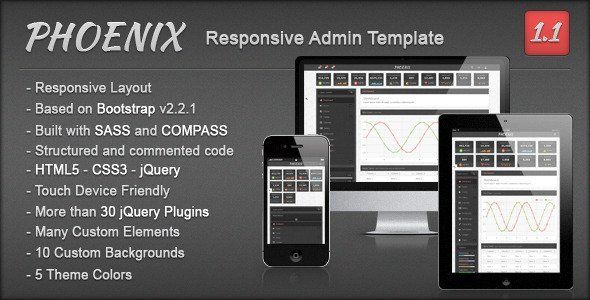 Phoenix - Responsive Admin Template   Design Uikit