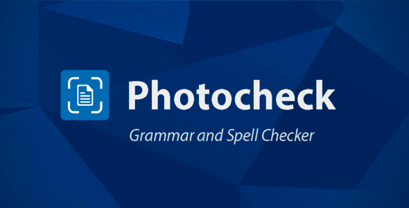 Photocheck: Grammar and Spell Checker React native  Mobile App template