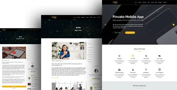 Pinvato Mobile App - PSD Template  Chat &amp; Messaging Design App template