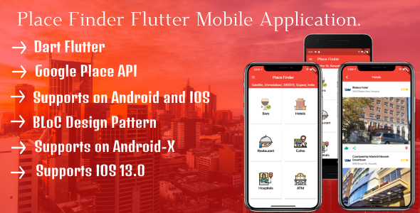 "Place Finder" Flutter Google Map Place Finder Complete Solution Flutter  Mobile Uikit