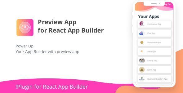 Preview App for React App Builder React native  Mobile App template