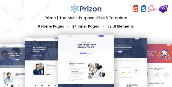 Prizon - Multipurpose html5 template for SASS  Multipurpose Design 