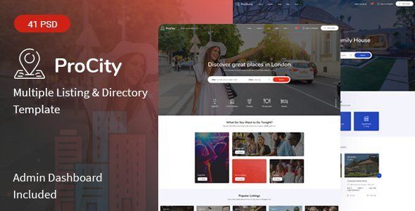 Procity - Multiple Listing & Directory PSD Template  Events &amp; Charity Design Uikit