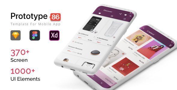 Prototype 86 - Template For Mobile App   Design Uikit
