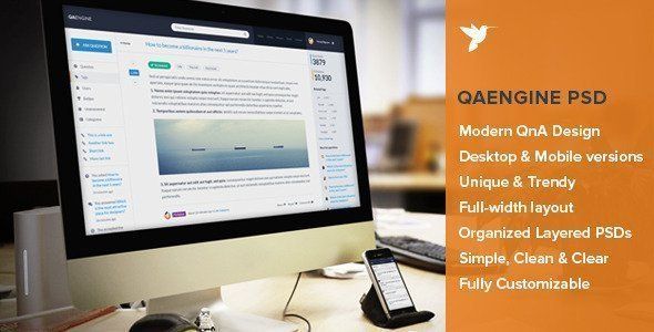 QAEngine - Questions & Answers Site PSD Template   Design 