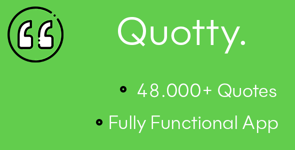 Quotty - Flutter Full Quote App Flutter  Mobile App template