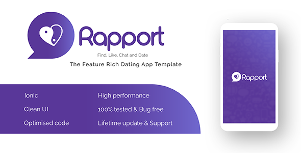 Rapport - Dating App Ionic Template Ionic Social &amp; Dating Mobile Uikit