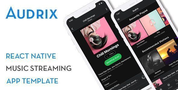 React Native Audio Streaming App Template React native Music &amp; Video streaming Mobile App template