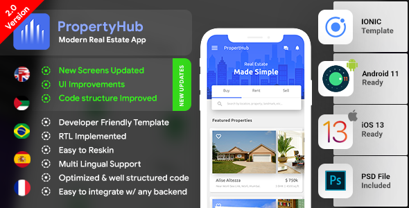 Real Estate Android App Template + Real Estate IOS App - Code.market