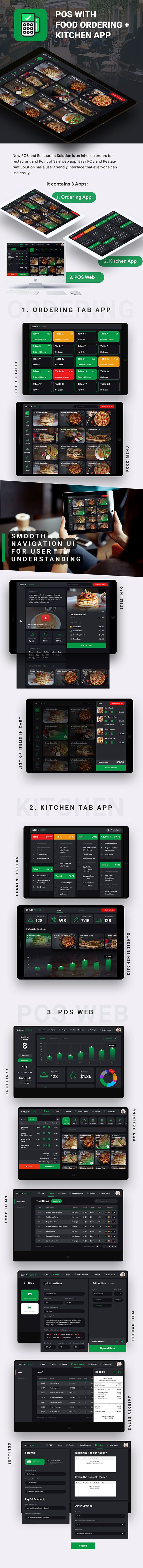 Restaurant Kitchen App  + Restaurant Table Menu App Template + POS Web App (Android+iOS) IONIC 5 - 3