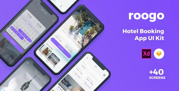 Roogo - Hotel Booking UI Kit  Travel Booking &amp; Rent Design Uikit