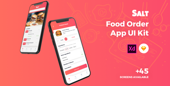 Salt - Food Order App UI Kit  Food &amp; Goods Delivery Design Uikit