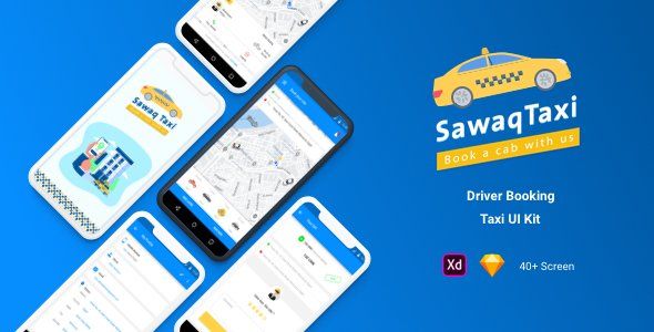 Sawaq - Taxi UI Kit  Travel Booking &amp; Rent Design Uikit